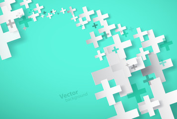 Wall Mural - abstract background created with plus sign.