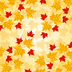Wall Mural - maple leaves in triangular style. vector illustration. eps 10