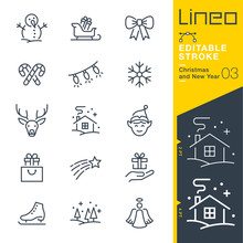 Lineo Editable Stroke - Christmas And New Year Line Icons
Vector Icons - Adjust Stroke Weight - Expand To Any Size - Change To Any Colour