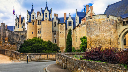 Poster - Medieval castles of Loire valley - Montreuil-Bellay. France