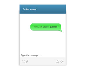 Wall Mural - the live chat window