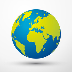 Wall Mural - world globe europe and africa