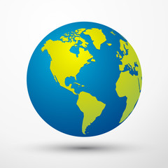 Wall Mural - world globe america