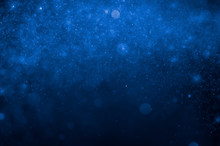 Blue Bokeh Abstract Background.