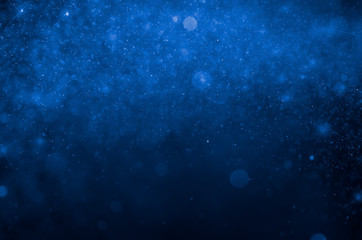 Blue bokeh abstract background.