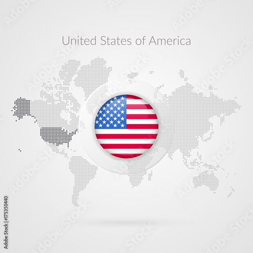 vector world map infographic symbol united states of america flag united states flag template