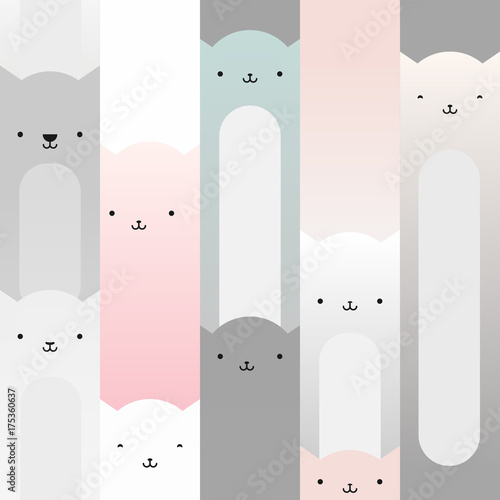 Cotton fabric Cat pattern