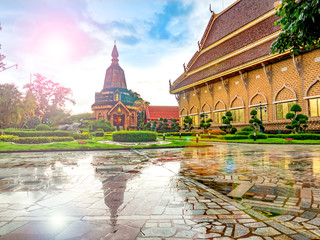 beautiful temple and Famous in Thailand