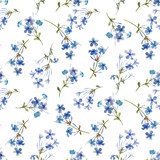 Fototapeta  - Watercolor floral vector pattern