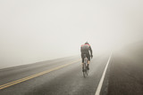 Riding int he fog