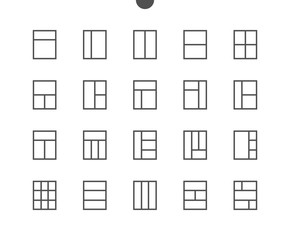 Poster - Layout UI Pixel Perfect Well-crafted Vector Thin Line Icons 48x48 Ready for 24x24 Grid for Web Graphics and Apps with Editable Stroke. Simple Minimal Pictogram