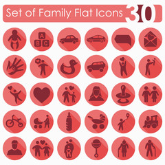 Wall Mural - Set of family icons