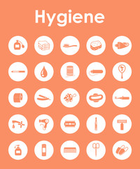 Wall Mural - Set of hygiene simple icons