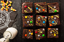 Chocolate Monster Brownies Homemade Treats For Halloween