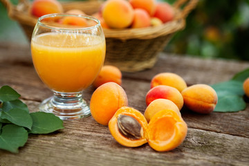 Wall Mural - Apricots with apricot juice