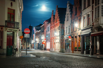 Poster - Street of Brugge, Belgium