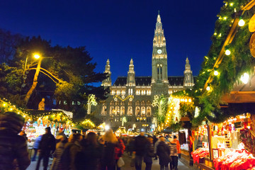 Wall Mural - Christmas market in Vienna