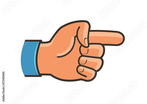 Pointing Hand Symbol Forefinger Index Finger Gesture Label Or Icon Cartoon Vector Illustration Stock Vector Adobe Stock Pointing Hand Symbol Forefinger Index Finger Gesture Label Or Icon Cartoon Vector Illustration Stock Vector Adobe Stock