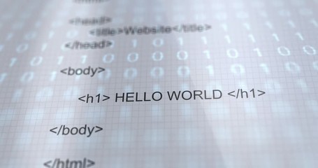 Modern HTML or HTML5 web typography scrolling down computer screen