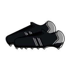 Sticker - cleats shoe football or soccer related icon image vector illustration design