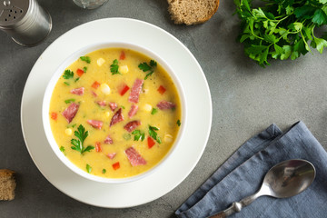 Sticker - Corn Soup with Ham