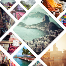 Collage Of Travell Images - Travel Background