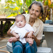 © topphotoengineer - Great-grandmother holding adorable baby great-granddaughter in her arms