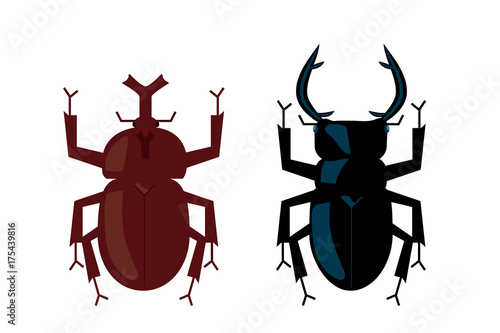 カブトムシとクワガタのイラスト ベクターデータ Beetle Illustration Buy This Stock Vector And Explore Similar Vectors At Adobe Stock Adobe Stock