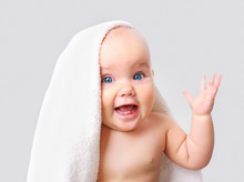 Baby Towel Isolated .