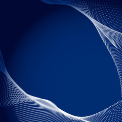 Wall Mural - 
Abstract wave dotted on blue. Modern background.