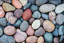 Abstract Nature Background With Colorful Pebble Stones