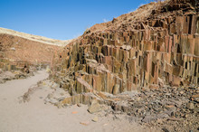 The Famous Organ Pipes Rock Formations In Damaraland, Namibia, Southern Africa