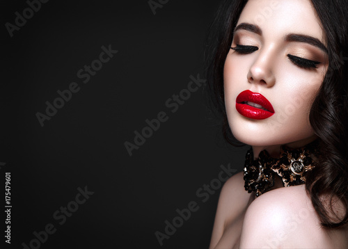 Leinwand Poster Beautiful woman portrait