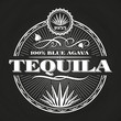 Vintage tequila banner design on chalkboard