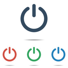 Wall Mural - power button icon set - simple flat design isolated on white background, vector