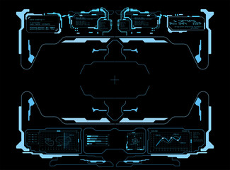 Wall Mural - Futuristic user interface. HUD interface. Game interface