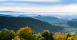 Panorama der Herbstzeit im Sauerland mit Fernblick ins Siegerland