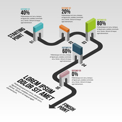 Wall Mural - Gateway Block Progress Infographic