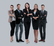 © ASDF - Group of smiling business people. Isolated over white background