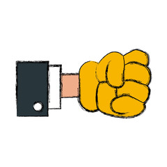 Poster - Glove hand clenched icon vector illustration graphic design