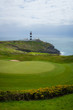 18th green and lighthouse, Old Head Golf Club, Kinsale, County Cork