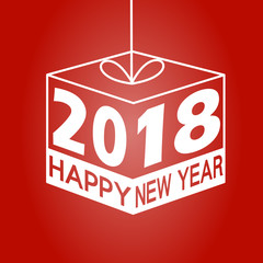 Wall Mural - happy new year 2018