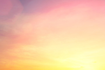 Wall Mural - bright colors at dawn on the beach at sunrise in the gulf of thailand.