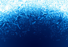 Winter Blue Ice Frost Background