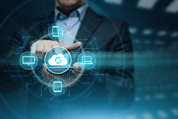 Wall Mural - cloud computing technology internet storage network concept