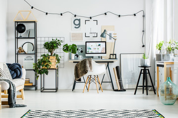 Sticker - Modern home office with desktop