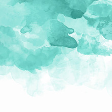 Turquoise Watercolor Background Vector