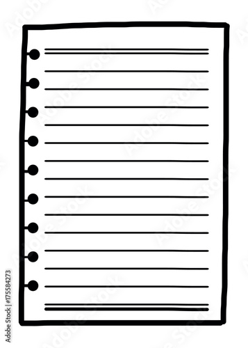 Notebook Paper Cartoon Vector And Illustration Black And White Hand Drawn Sketch Style Isolated On White Background Stock Vector Adobe Stock Notebook Paper Cartoon Vector And Illustration Black And White Hand Drawn Sketch Style Isolated On White Background Stock Vector Adobe Stock