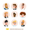 © drumcheg - Characters avatars in cartoon flat style