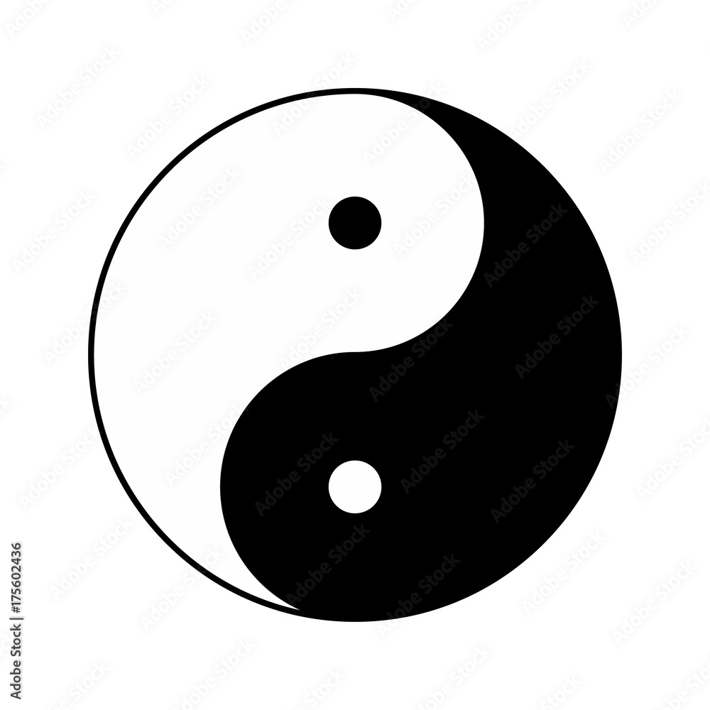 Yin Yang religious symbol of taoism. Vector illustration Stock Vector ...